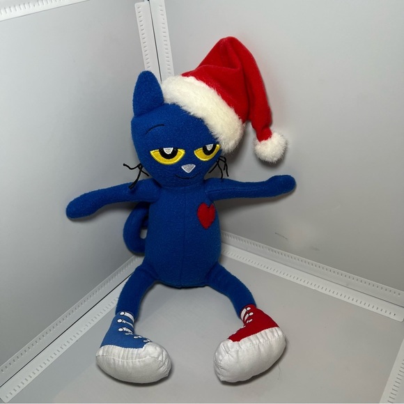 Pete The Cat Doll Santa Claus Hat Red Heart Plush 1999 2012 James Dean Book - Picture 1 of 5